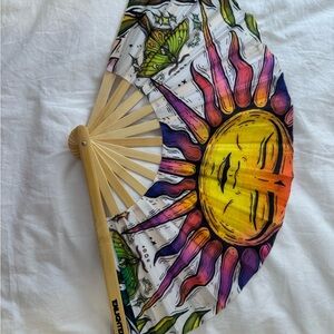 Colorful Sun and Moon Hand Fan